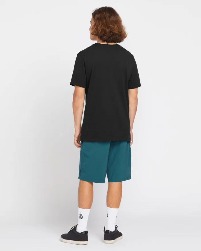 Stone Tech Short Sleeve Tee 8211 Black Mens Volcom Tops and Tees
