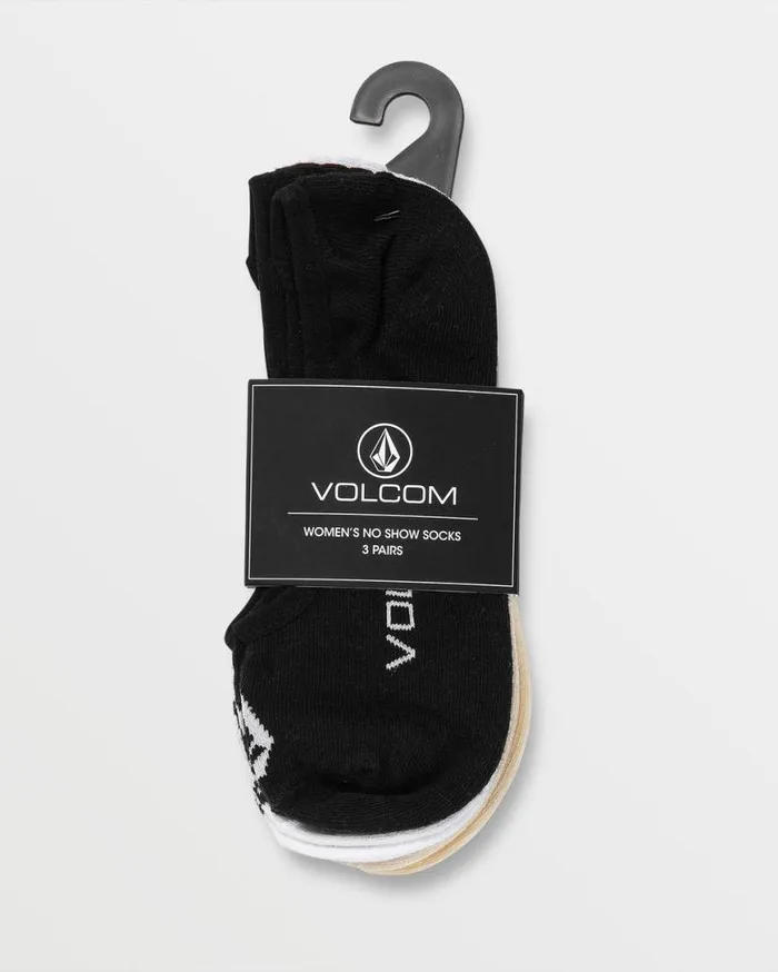 Stones Noshow Socks 3 Pack 8211 Multi Womens Volcom Socks