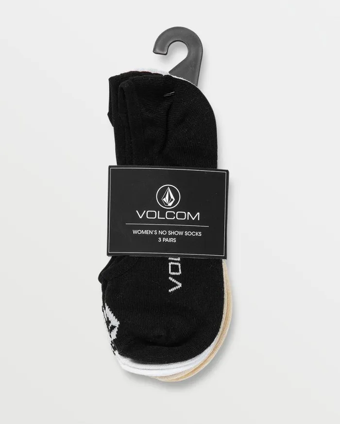 Stones Noshow Socks 3 Pack 8211 Multi Womens Volcom Socks