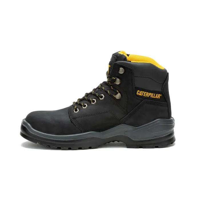 Striver Steel Toe Work Boot Black Men Cat Footwear Boots