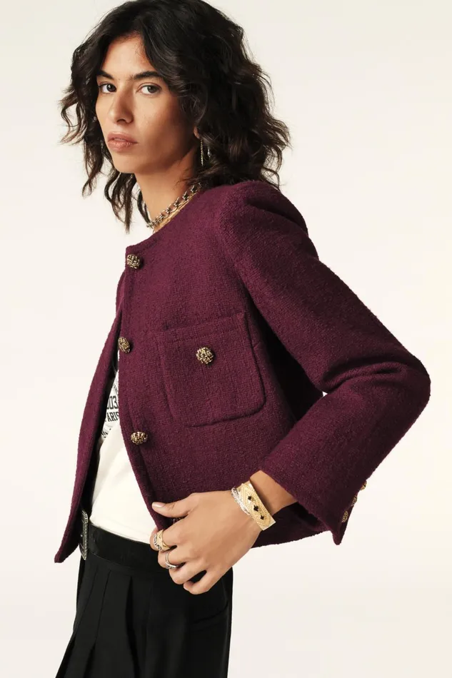 Structured Jacket Meredith Brown Women Baandsh Jackets and Coats