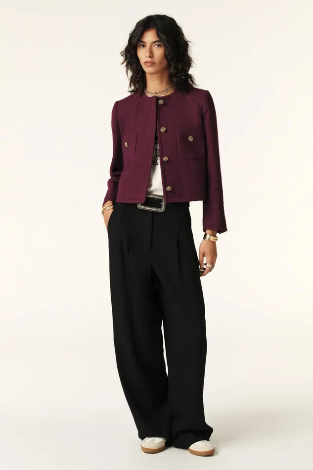 Structured Jacket Meredith Brown Women Baandsh Jackets and Coats