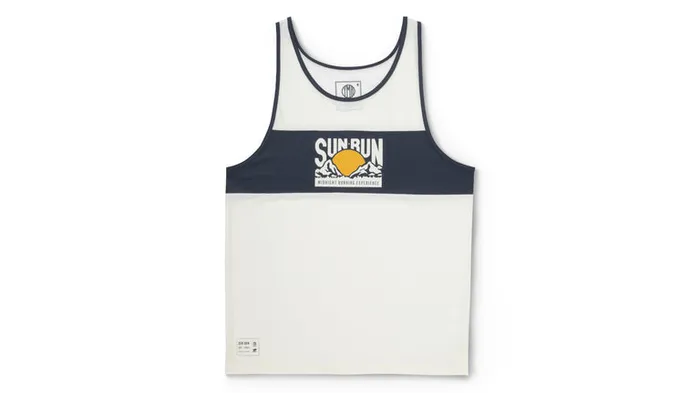 SUN RUN SINGLET 8211 OFF WHITEESTATE BLUE Women Karhu Running Apparel