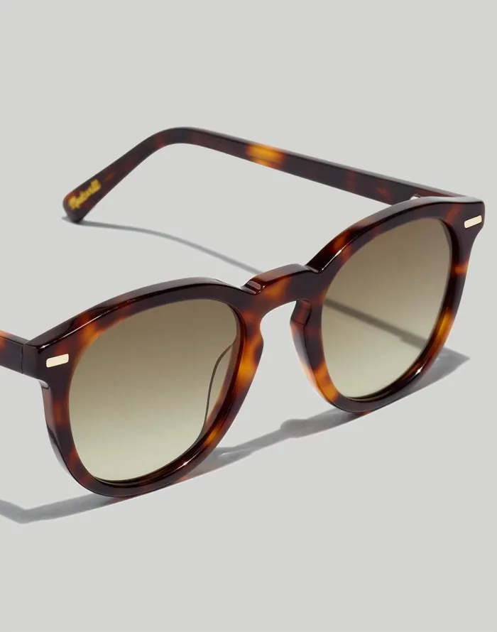 Sunglasses Men Madewell Round Acetate Sunglasses Classic Tortoise Mens
