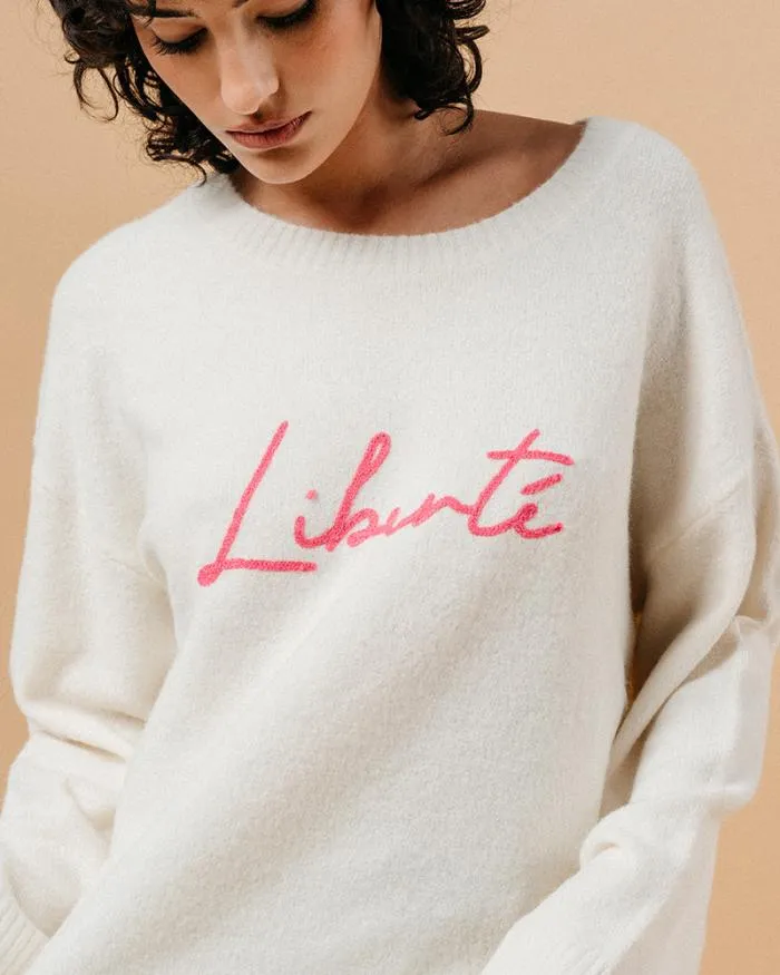 SWEATER ECRU MADDOX Shop Grace and Mila Message Jumpers