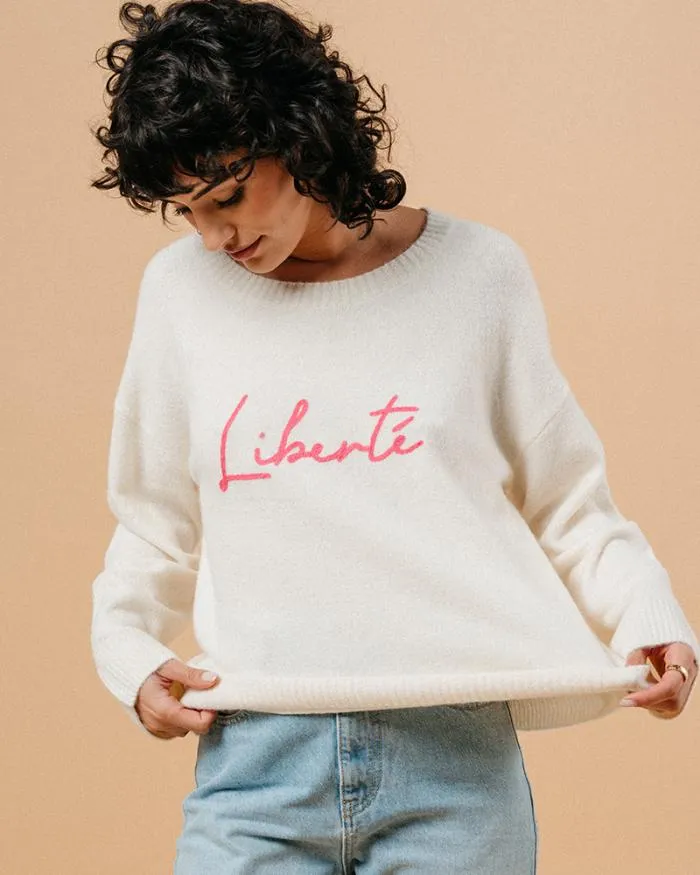 SWEATER ECRU MADDOX Shop Grace and Mila Message Jumpers