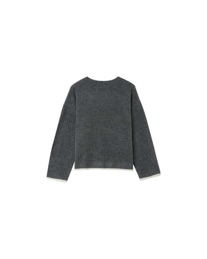 SWEATER GRIS NAMASTE Shop Grace and Mila Patterned Sweaters
