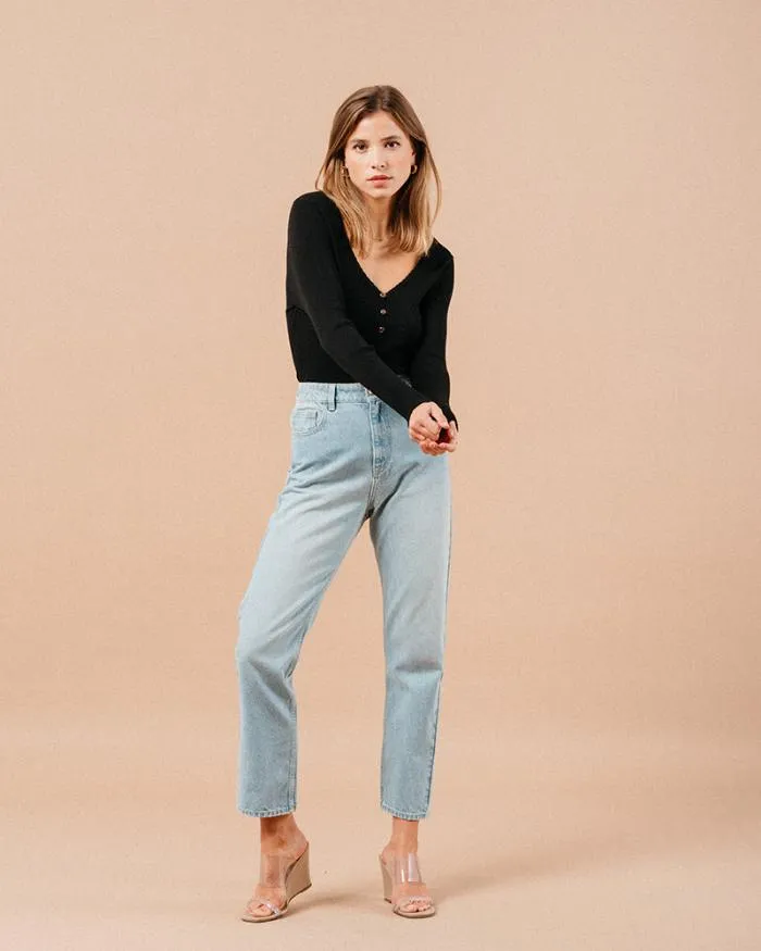SWEATER NOIR MADDIE Shop Grace and Mila Plain Jumpers