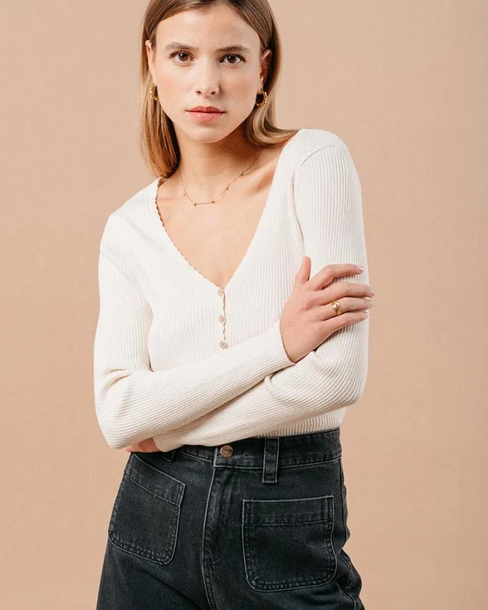 SWEATER NOIR MADDIE Shop Grace and Mila Plain Jumpers