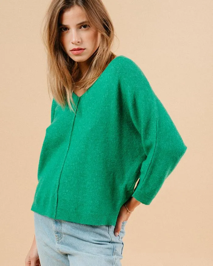 SWEATER VERT MAEL Shop Grace and Mila Plain Jumpers
