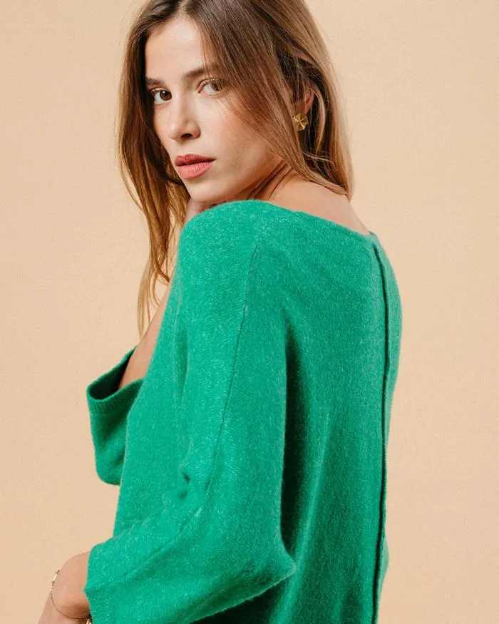 SWEATER VERT MAEL Shop Grace and Mila Plain Jumpers