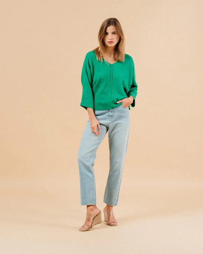 SWEATER VERT MAEL Shop Grace and Mila Plain Jumpers