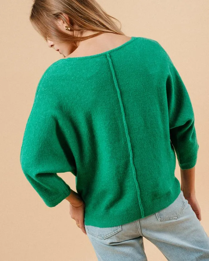SWEATER VERT MAEL Shop Grace and Mila Plain Jumpers