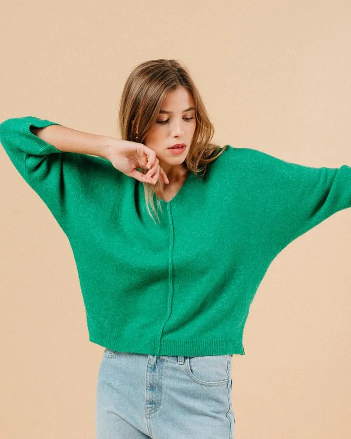 SWEATER VERT MAEL Shop Grace and Mila Plain Jumpers