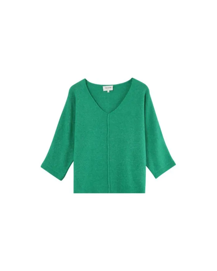 SWEATER VERT MAEL Shop Grace and Mila Plain Jumpers