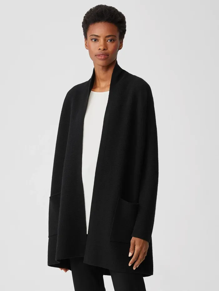 Sweaters and Cardigans Women Eileen Fisher Italian Cashmere Links Cardigan Black Sweaters and Cardigans Women Eileen Fisher Italian Cashmere Links Cardigan Black
