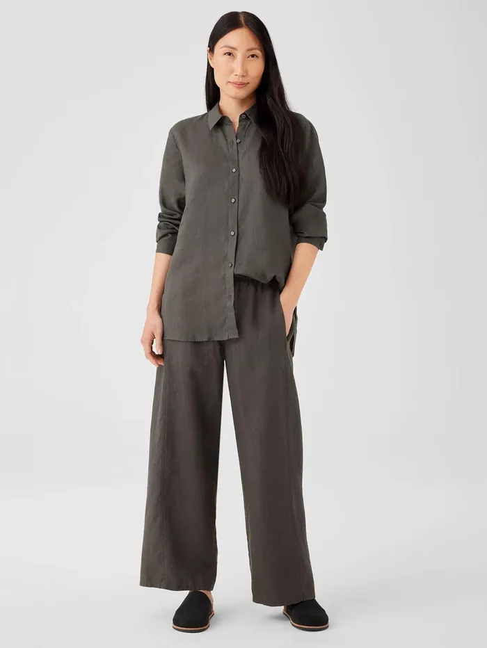 Sweaters and Cardigans Women Eileen Fisher Organic Linen Wide Trouser Pant Grove