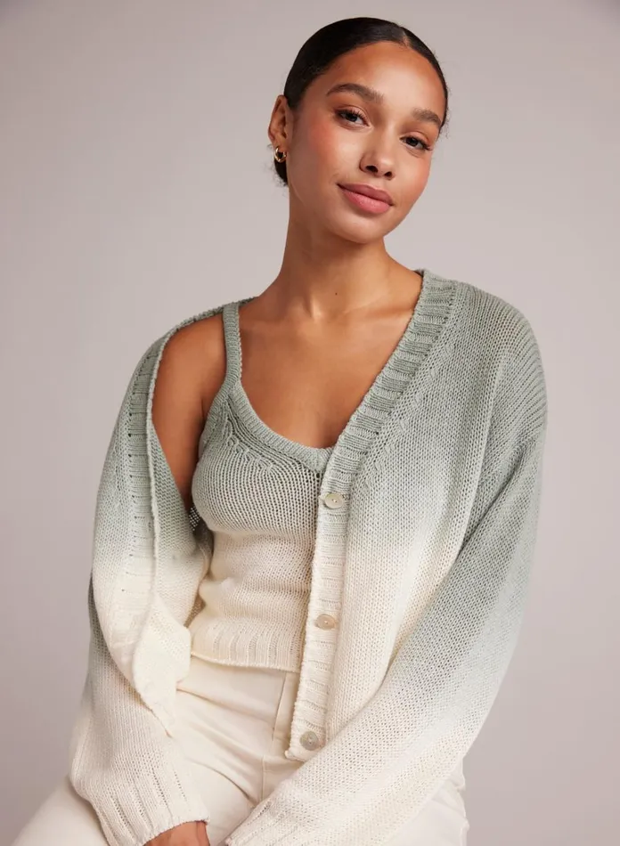 Sweaters and Jackets Women Bella Dahl Cropped Cardigan 8211 Sage Ombre Dye Sweaters and Jackets Women Bella Dahl Cropped Cardigan 8211 Sage Ombre Dye