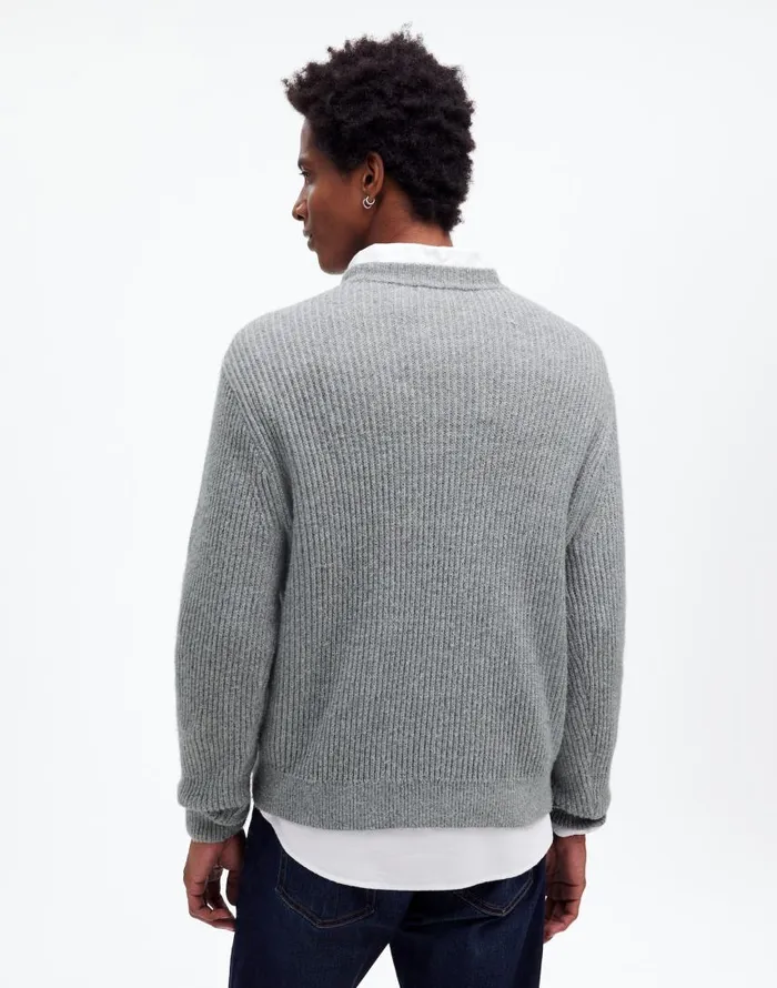 Sweaters Men Madewell The Wyckoff Sweater Grey Marl