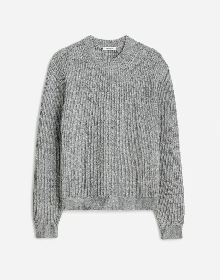 Sweaters Men Madewell The Wyckoff Sweater Grey Marl