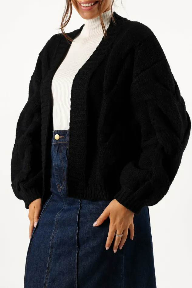 Sweaters Oaklee Large Knit Back Cardigan Black 8211 Petal and Pup Women