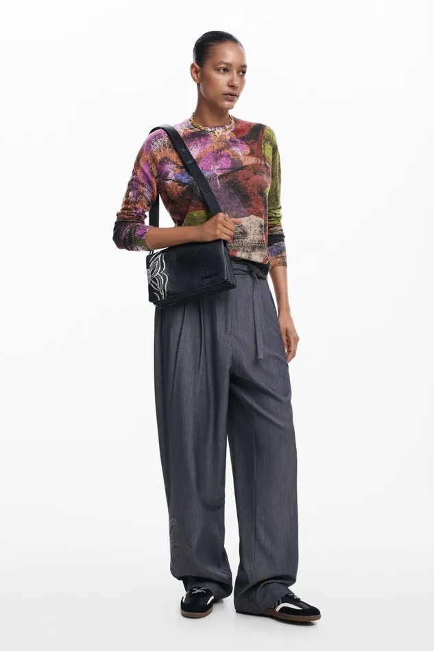 Sweaters Women Desigual Printed Sweater M Christian Lacroix Materialfinishes