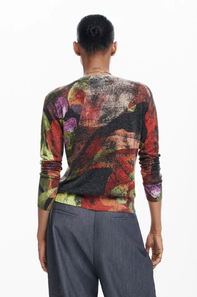 Sweaters Women Desigual Printed Sweater M Christian Lacroix Materialfinishes
