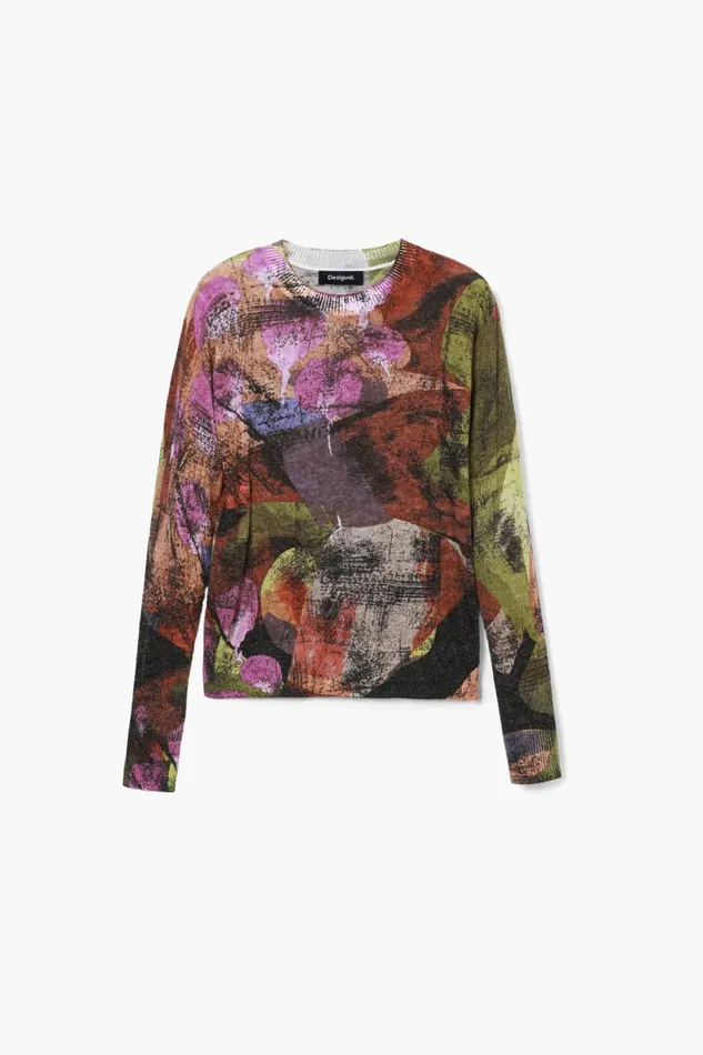 Sweaters Women Desigual Printed Sweater M Christian Lacroix Materialfinishes