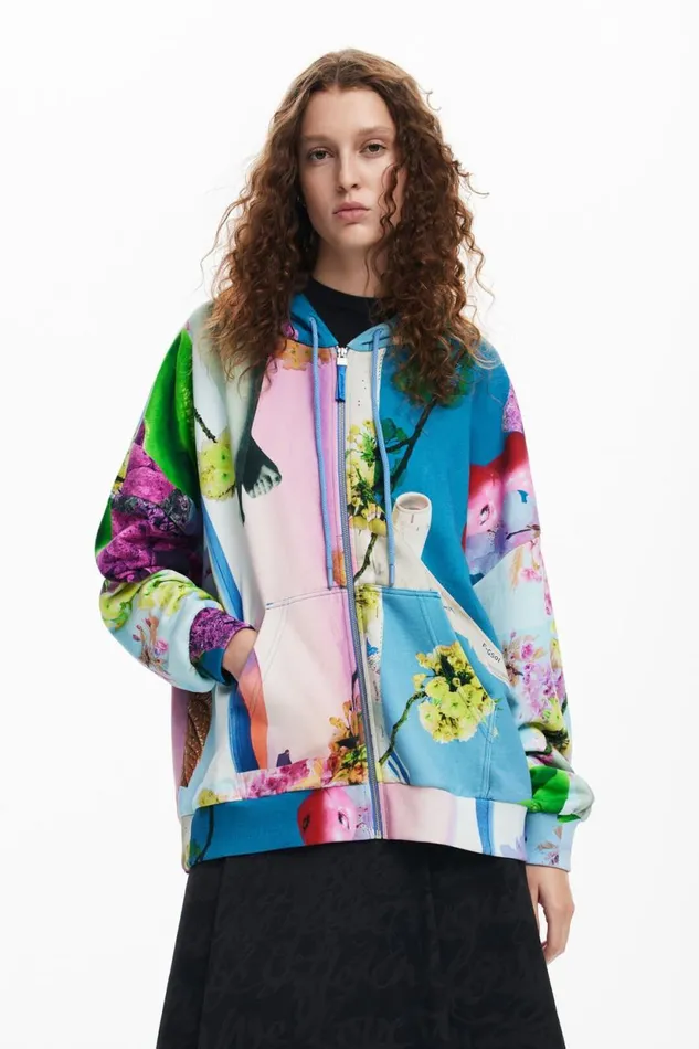 Sweaters Women Desigual Printed Sweatshirt M Christian Lacroix Materialfinishes