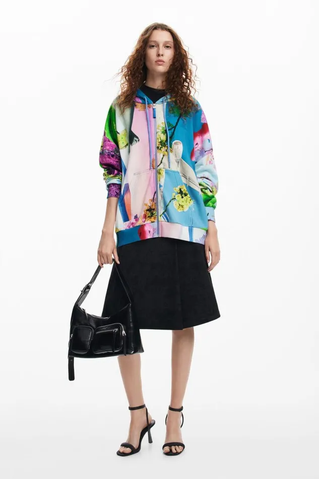 Sweaters Women Desigual Printed Sweatshirt M Christian Lacroix Materialfinishes