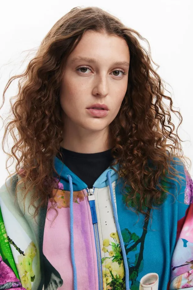 Sweaters Women Desigual Printed Sweatshirt M Christian Lacroix Materialfinishes
