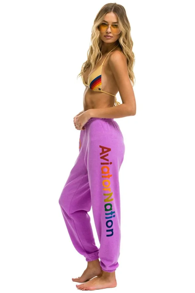 Sweatpants 8211 Neon Purple Women Aviator Nation Sweatpants