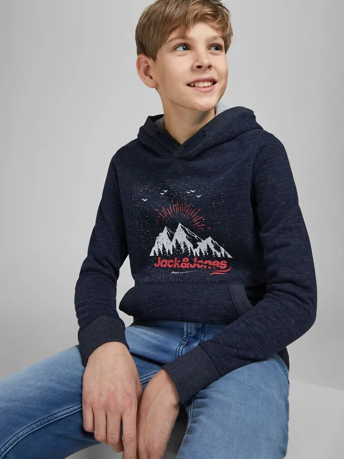 Sweatshirts JACK and JONES Junior BOYS HOODIE Blue Navy Blazer Gift for Friend