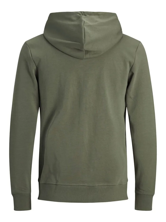 Sweatshirts JACK and JONES Mens BASIC ZIPPED HOODIE Green Dusty Olive Online