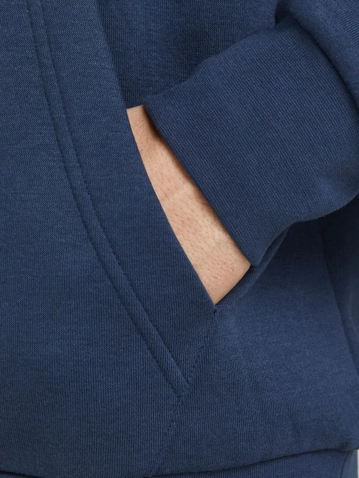 Sweatshirts JACK and JONES Mens CHEST PRINT HOODIE Blue Spellbound For Sale