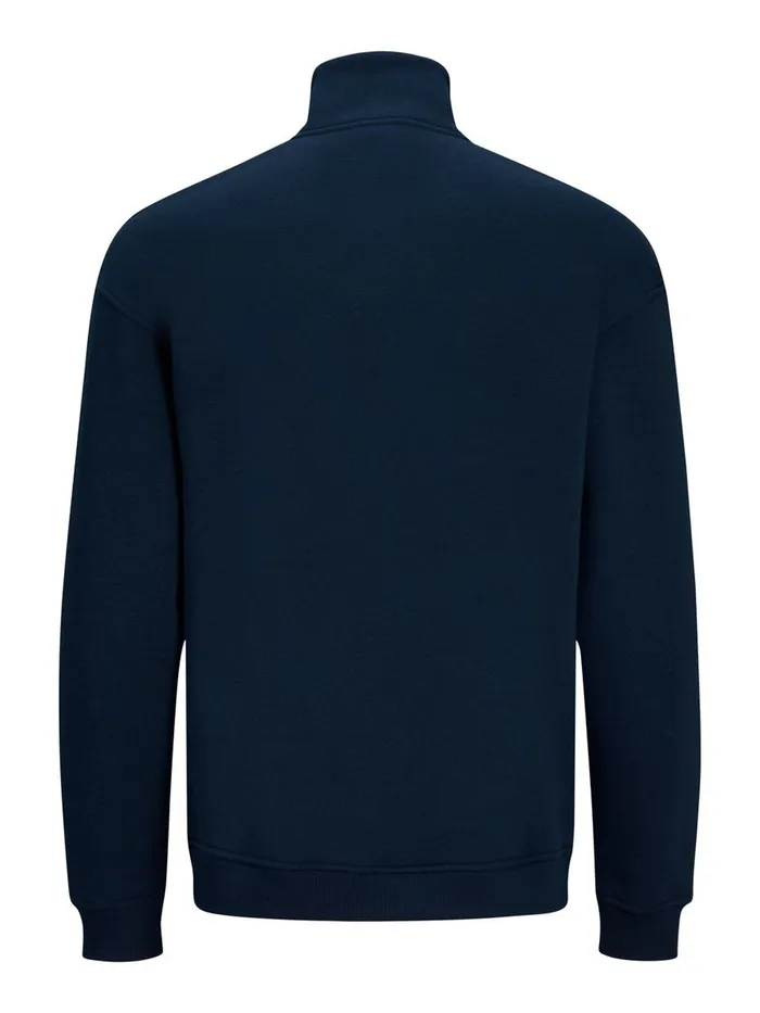 Sweatshirts JACK and JONES Mens HALF ZIP SWEATSHIRT Blue Navy Blazer Online