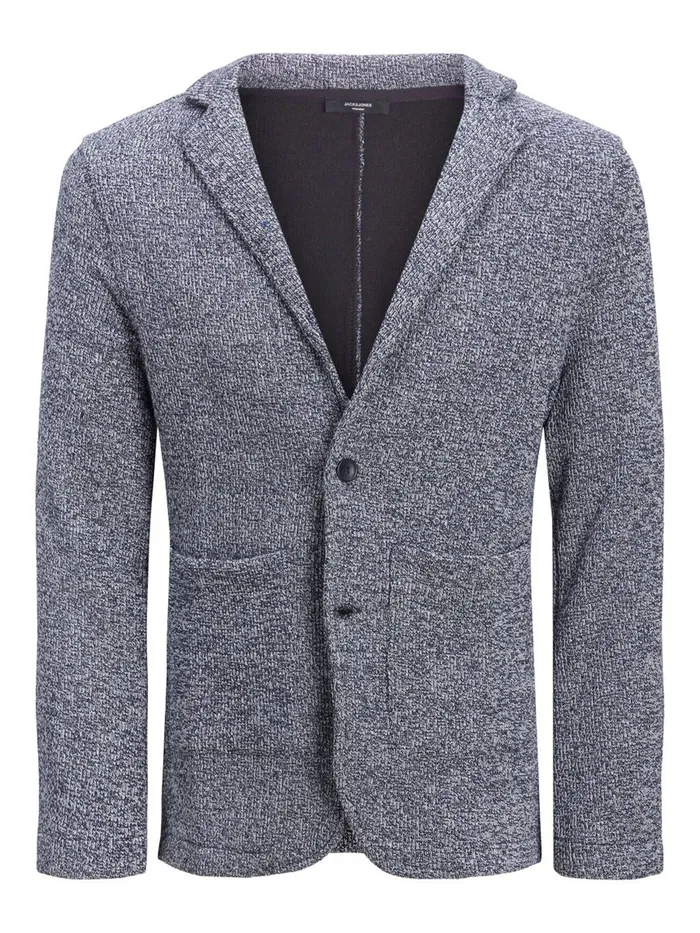 Sweatshirts JACK and JONES Mens INTERLOCK SWEAT BLAZER Grey New Navy Gift Ideas