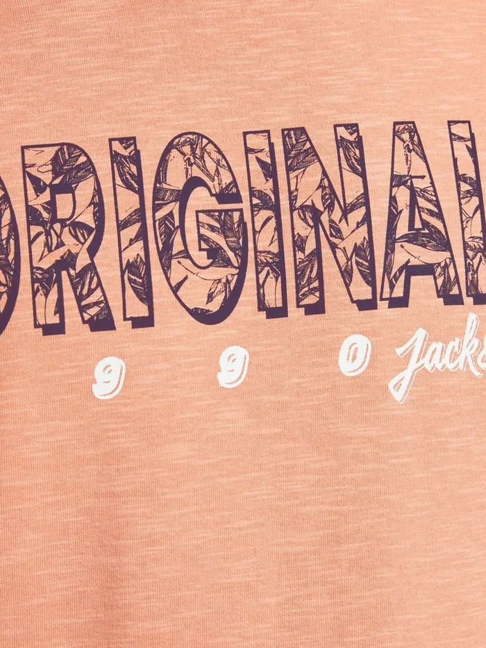 Sweatshirts JACK and JONES Mens LOGO PRINT SWEATSHIRT Pastel Shell Coral Online