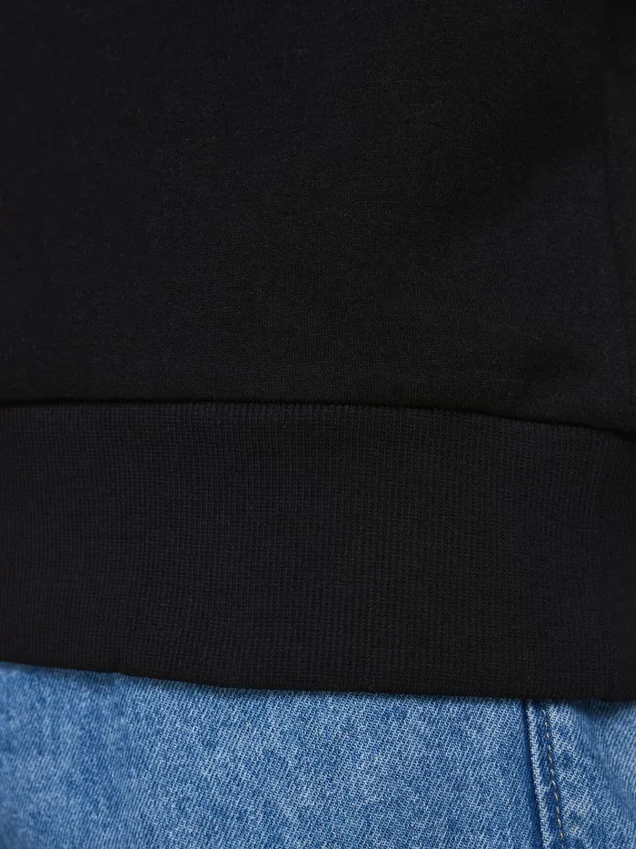 Sweatshirts JACK and JONES Mens LOOPBACK SWEATSHIRT Black Black Cheap On Sale
