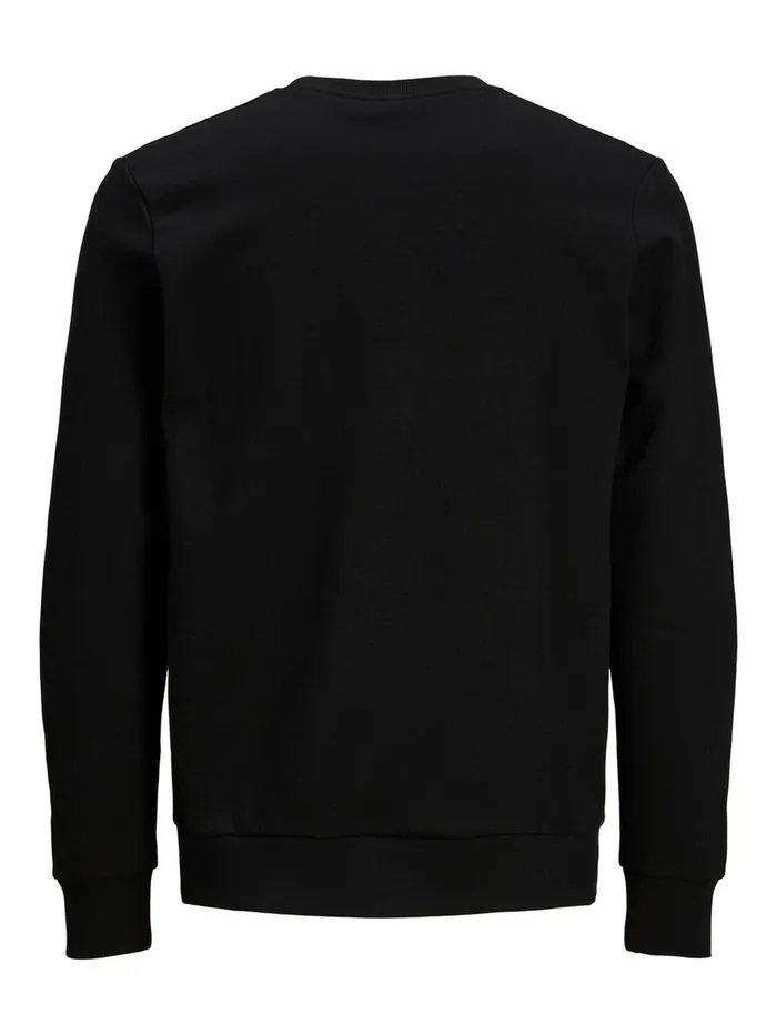 Sweatshirts JACK and JONES Mens LOOPBACK SWEATSHIRT Black Black Cheap On Sale