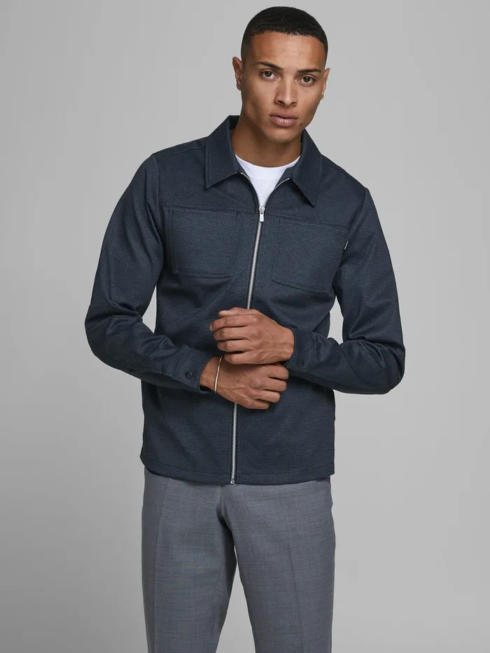 Sweatshirts JACK and JONES Mens SLIM FIT SWEAT JACKET Blue Navy Blazer Online