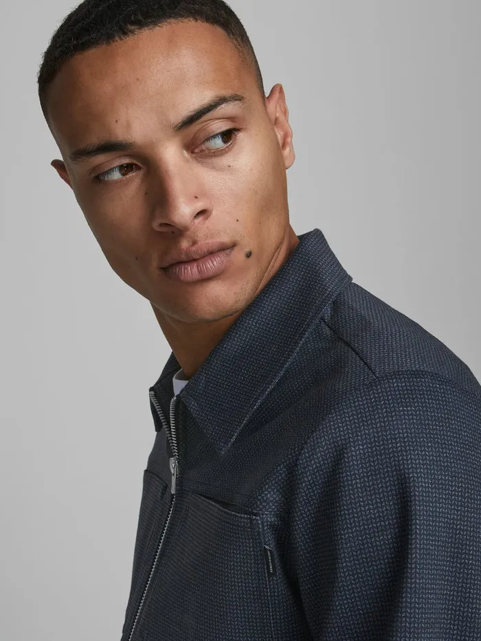 Sweatshirts JACK and JONES Mens SLIM FIT SWEAT JACKET Blue Navy Blazer Online