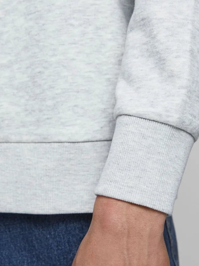 Sweatshirts JACK and JONES Mens SQUARED LOGO PRINT HOODIE White White Melange Gift Ideas