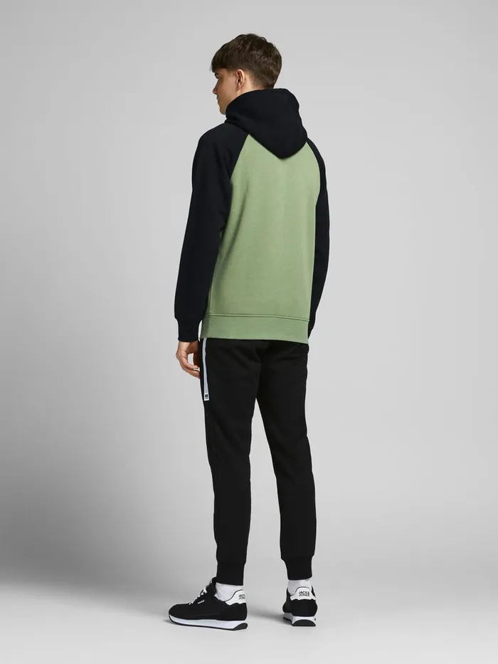 Sweatshirts JACK and JONES Mens SWEAT HOODIE Green Oil Green Gift for Friend