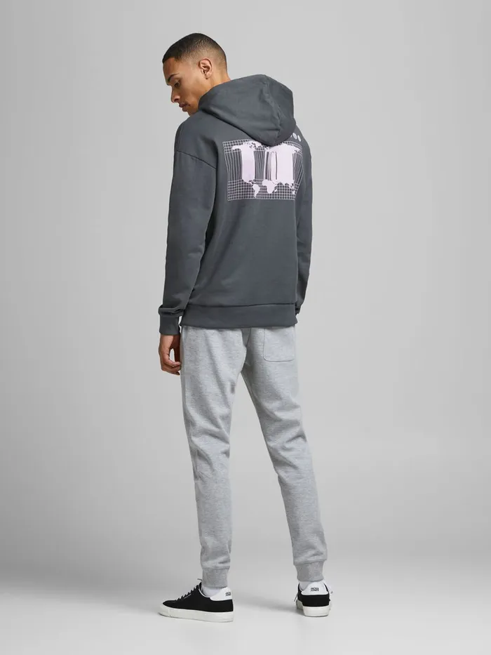 Sweatshirts JACK and JONES Mens SWEAT HOODIE Grey Asphalt Online