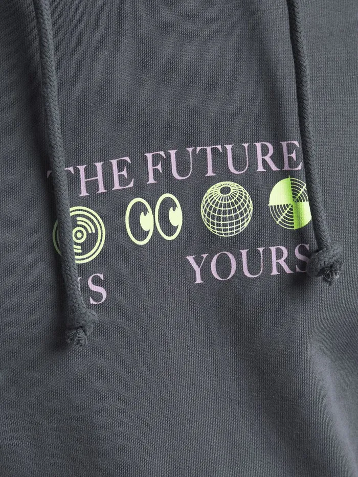Sweatshirts JACK and JONES Mens SWEAT HOODIE Grey Asphalt Online