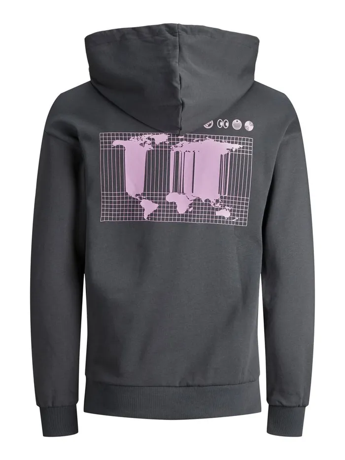 Sweatshirts JACK and JONES Mens SWEAT HOODIE Grey Asphalt Online