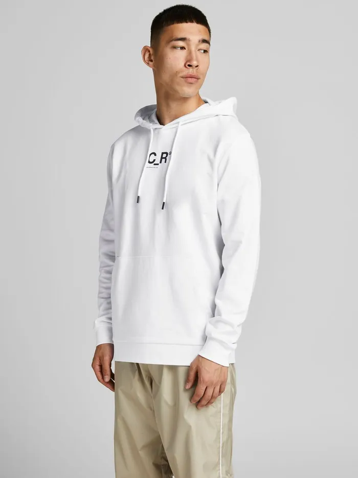 Sweatshirts JACK and JONES Mens SWEAT HOODIE White White Online