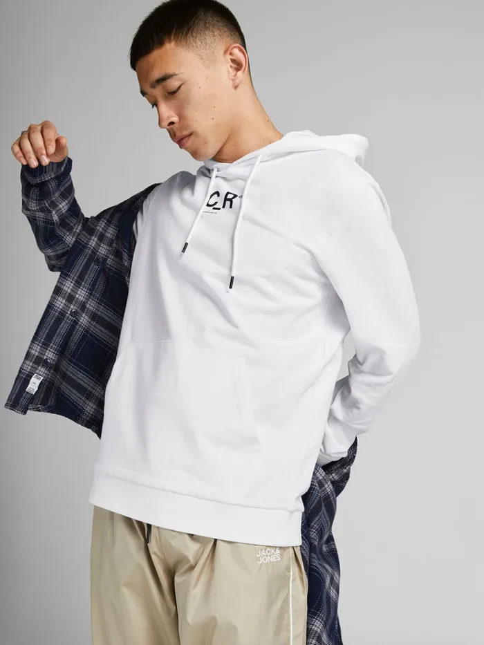 Sweatshirts JACK and JONES Mens SWEAT HOODIE White White Online