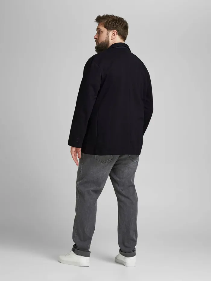 Sweatshirts JACK and JONES Mens SWEAT PLUS SIZE BLAZER Black Black Casaul
